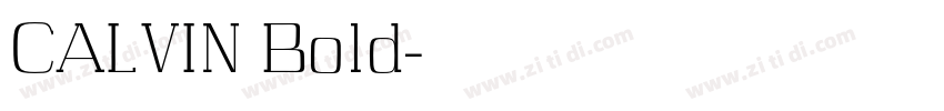 CALVIN Bold字体转换
